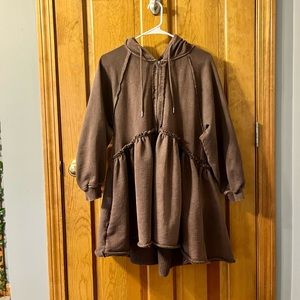 Brown Boho Free People Sweatshirt Size Small